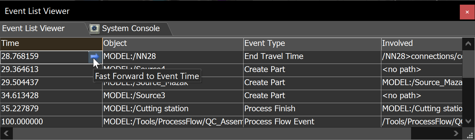 FlexSim 2025 Event List Fast Forward