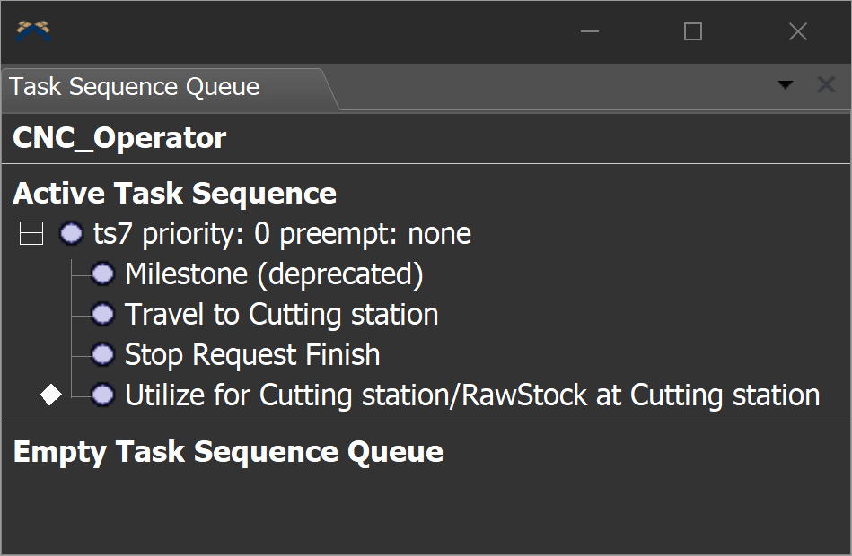 FlexSim 2025 Task Sequence Queue